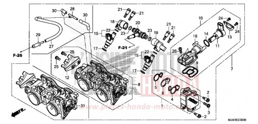 THROTTLE BODY CB500XAH de 2017